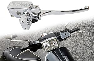 BISOMO Bremszylinder Bremsgriff Bremspumpe rechts, kompatibel mit China Roller Grand Retro Benzhou Znen, 50QT-E1-010401, Lenker Ø 25mm