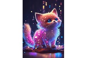 Daisen Art Diamond Painting Katze,Diamont Painting Erwachsene,DIY 5D Diamant Painting Set,Katze Diamond Painting Arts Craft for Home Wall Decor 30 * 40CM