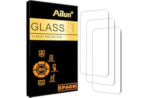 Ailun Glass Screen Protector for iPhone 16 / iPhone 15 / iPhone 15 Pro [6.1 Inch] Display 3 Pack Tempered Glass, Sensor Protection, Dynamic Island Compatible, Case Friendly
