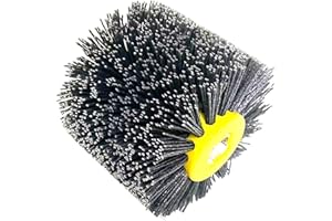 JVJ Nylonbürste Polieren Körnung #80 Drahtziehrad Pinsel Polierbürste für Satiniermaschine Schleifbürste Borstenbürste Grit Bürste für 19mm Durchmesser Holz Bürsten Maschine