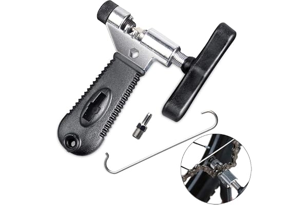 TAGVO Outil Dérive Chaîne, Universel pour 7 8 9 10 Vitesses Chaîne Lien Retrait avec Sauvegarde Broches en Acier Inoxydable, Facile à l'aide de chaîne de vélo Splitter Cutter Portable Compact