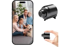 Genérico Mini Cámara Espía WiFi 1080P HD Invisible Camara vigilancia WiFi interio/Exterior,con detección de Movimiento y visión Nocturna Cámara con Grabación,interio/Exterior App Inalámbrico Alerta