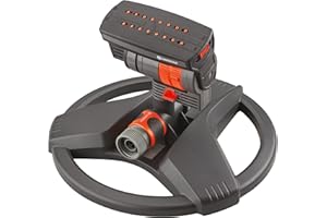GARDENA 84-BZMX ZoomMaxx - 2400 Sq Ft, Fully Adjustable Sprinkler on Weighted Base for Flexible, Leak Proof and Precise Watering, Compatible with Any Hose Brand, Made in Germany