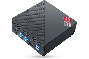 NiPoGi AM06PRO Mini PC Ryzen 7 7730U W-11 Pro (8C/16T,fino a 4,5 GHz),32GB DDR4 1TB M.2 SSD Mini Computer 4K@60Hz Triple Display DP/HDMI 2.0/Type-C,Micro PC con Dual-LAN/WIFI6/BT5.2 per Ufficio/Casa