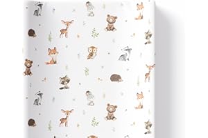 BabyBells Deluxe Woodland Animals Unisex Baby Boy Girl Anti Roll Wedge Changing Mat