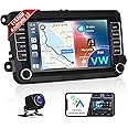 Android 13 Car Radio for VW Golf 5 Plus 6 Passat B6 Polo, Wireless Carplay/Android Auto/HiFI, 7'' Touch Screen Upgrade Stereo for VW Radio Bluetooth SWC GPS WiFi + AHD Reversing Camera-1G+32G