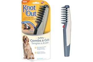 Allstar Innovations Knot Out Elektrischer Fellpflegekamm, entfernt Knoten und Verfilzungen