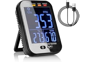 Carbon Dioxide Detector, INFURIDER YF-531G High Accuracy 3-in-1 Air Quality Monitor, Tester for CO2, Temperature and Humidity Meter with Alarm, Digital CO2 Monitor for Home, Office, Wine Cellar