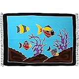 circa 100 modelli in negozio Sarong, telo mare pareo Gonna blu pesci mare Sar63