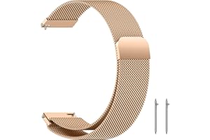 ZoRoll Bransoletka 18 mm, kompatybilna z Garmin Forerunner 255S Music/Vivoactive 4S/Vivomove 3S/Venu 2S/Move 3S, stal nierdzewna, metalowy pasek do zegarka, kompatybilny z Garmin Legacy Saga Series -