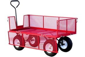 LIFT MATE LiftMate Heavy Duty Garden Trolley with Folding Sides, 350kg Capacity, Large & Lightweight Garden Cart, Heavy Duty Garden Trailer, Garden Trolley on Wheels Heavy Duty