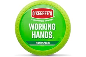 O'KEEFFE'S O’Keeffe’s Working Hands, 96g Jar - Hand Cream for Extremely Dry, Cracked Hands | Instantly Boosts Moisture Levels, Creates a Protective Layer & Prevents Moisture Loss