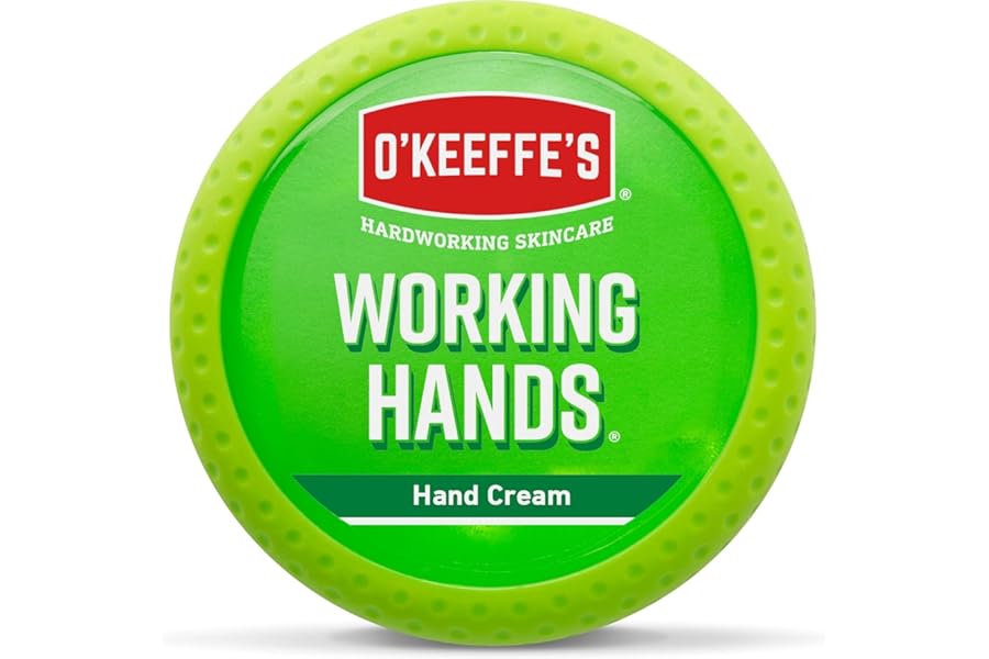 O’Keeffe’s Working Hands, 96g Jar - Hand Cream for Extremely Dry, Cracked Hands | Instantly Boosts Moisture Levels, Creates a Protective Layer & Prevents Moisture Loss