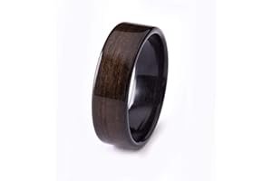 CNICK Smart Payment Ring - Contactless NFC Payment Ring with Tokenization, Fashionable Design, VISA and MasterCard Compatible, Tesla Key Ring for Model 3/Y/S/X/CT (Ebony Wood, 14)