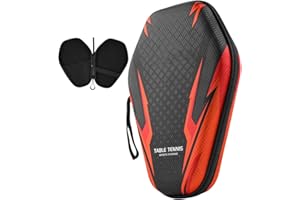 RENOPFECT Tischtennisschläger Hülle, Robuste Tischtennisschläger-Hülle Wasserdichte Tischtennishüllen Für 2 Schläger Und 2 Bälle, Tischtennisschläger Tasche, Tischtennis-Tasche Mit Gepolstertem Schlägerfach