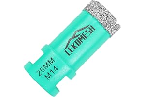 Broca de Diamante 25mm x M14 - Sierra de Corona para Porcelánico Cerámica Mármol Granito Piedra Cuarzo Soldada al Vacío Taladro de Diamante,Amoladora Angular LEKOMESH