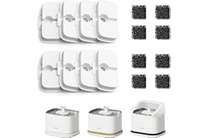 PETLIBRO Fontanna dla kotów, zestaw 8 sztuk, filtr zamienny i gąbki do Dockstream WF106/WF116/WF105/WF115/WF005/WF305, łatwa wymiana, zestaw 4-miesięczny, filtr zamienny do fontanny dla kota