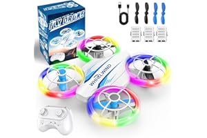 SKEUFY Mini Drohne für Kinder Drohne Spielzeug ab 6+ Jahre, RC Flugzeug Spielzeug Quadrocopter Drone für Kinder und Anfänger mit 3 Akkus, LED Lichter Indoor Outdoor Geschenk für Jungen Mädchen