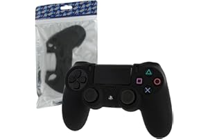 ZedLabz soft silicone skin grip protective cover for Sony PS4 controller rubber bumper case with ribbed handle grip [Playstation 4] - black