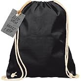 ELES VIDA Cotton Sports Bag, Oeko-Tex Certified, Drawstring Bag, Gym Bag