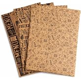 Karışık Desenli Sunum Kağıdı 50&rsquo;li &ndash; Vintage Gazete & Fast Food Desenli Sandvi&ccedil;, Hamburger, D&uuml;r&uuml;m Paketleme Kağıdı (Yağlı Kağ