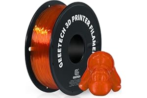 ‎GEEETECH GEEETECH TPU filament 1.75mm Transparent Orange, Flexible 3D Drucker Filament 500g 1 Spool