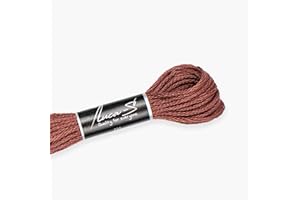 Luca-S Stranded Cotton Thread for Hand Embroidery, 8 Meter skeins, Color 414 / DMC 3858 / Anchor 936, Embroidery Floss, Cross Stitch Thread