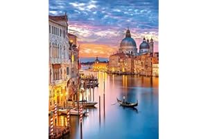 DIAMOND PAINTING FAN HOUSE Fan House Pintura por Números Adultos y Niños Principiantes con Pinceles y Pinturas Acrílicas,sin Marco 40 x 50 cm Paisaje 02