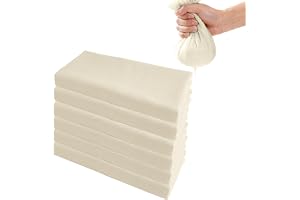 SZWLJ 6 st 50x50 cm Passiertuch Köksgasväv 100 Nål | Återanvändbar. Idealisk För Tillagning, Bakning Och Filtrering.