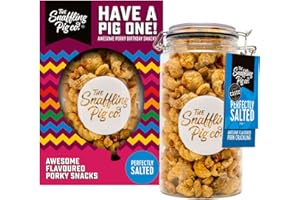 THE SNAFFLING PIG CO Snaffling Pig Birthday Pork Crackling Jar Gift Box Gifting Jar, High Protein, Low Carb, Keto Savoury Snack - 275g