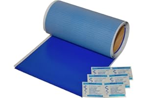 FLICKLY ® | Selbstklebende Anhänger Planen Reparatur Pflaster | in vielen Farben erhältlich | 2,5 m x 200 mm | auf Rolle | (Ultramarineblau RAL5002)