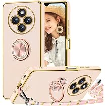 Xinyunew Coque Avec Cordon Pour Xiaomi 14 Pro, Élégante Et Durable,Transparent Coque Collier Réglable Téléphone Étui Portable Lanyard Case Protection Complète Cover Smartphone Pink