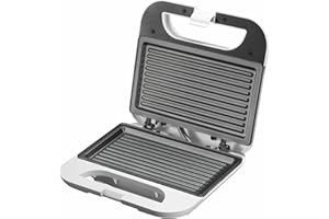 Melchioni Family | Sandwichera Grill TOSTINA NEW, Gofrera y Tostador para Tostadas, con Rejillas Antiadherentes, Paredes Frías, Bloqueo de Seguridad, Termostato, Fácil Limpieza