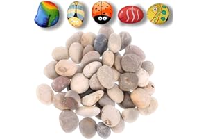 Liekadijiae 25 Stück Kieselsteine zum Bemalen Flach, Groß Steine zum Bemalen, Zierkies Kiesel, Kies Dekosteine Naturstein, Strand Kiesel, Zierkies Flusskiesel Malsteine, für Bunte Malerei & Dekoration