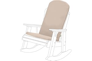 Gardenista Garten Premium Adirondack-Stuhlkissen | Hochlehner-Kissen mit sicheren Bändern | Wasserabweisend und leicht rutschfeste Patio-Stuhlkissen | Einfach abwischbare Sitzkissen (Stein)