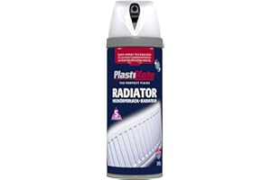 Plasti-kote 26102 400ml Radiator Satin Spray Paint - White