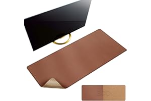 MAIDERN Tappetino Scrivania pelle in Sughero,100x40cm sottomano scrivania bifacciale,Tappetino per Mouse impermeabile e antiscivolo ，per Casa/Ufficio(Marrone)