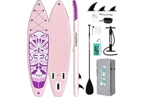 FunWater 10'6"–11'6" SUP Board, aufblasbares Stand-Up Paddle Board für alle Könnensstufen, ideal für Einsteiger & Familien, mit Anti-Rutsch Eva-Deck, Paddel, Pumpe & komplettem Zubehör