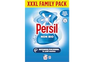 Persil Non Bio Washing Powder XXXL Family Pack 100% recyclable pack for stain removal that's gentle next to sensitive skin 130 Wash 6.5 kg