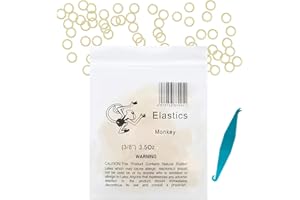 VEGCOO 600 Piezas Ortodoncia Goma Elástica, Multiusos Goma Elástica Dientes Ortodoncia Oral Instrumento con 6 Colocadores Elásticos Ortodónticos de Plástico(1/8, 3,5 oz)