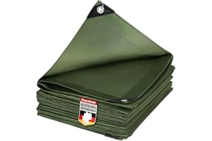 ‎ETM etm Abdeckplane 140g/m² wasserdicht 2x3m Grün Allzweckplane für Schutz vor Witterung - Top geeignet für Gartenbereich - UV-stabil beidseitig beschichtet, wasserfest und abwaschbar