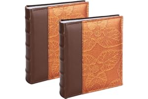 VICTORIA COLLECTION Album Photo Traditionnel Inspiré de la Nature pour Photos Format 10x15 - Petit Album Relié Robuste & Durable pour 200 Photos avec des Espaces Supplémentaires pour des Notes Personnalisées