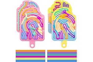 BMSQOFD Tablica sensoryczna do ćwiczeń fidget, ruchliwa tablica do łagodzenia stresu, lęku, ADHD i uspokajania, produkty sensoryczne dla dzieci w wieku od 3 lat i dorosłych, przenośna torba podróżna, 24