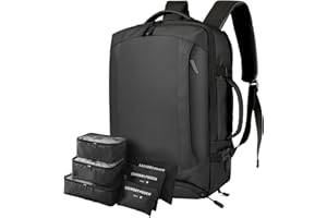 BLAYSX Mochila Viaje con 6 Bolsas Organizadoras - Mochila Cabina 24L Perfecta como Equipaje de Mano - Mochila de Viaje Con Múltiples Compartimentos - Mochila Viaje Cabina Avion Unisex Ideal para Viajes