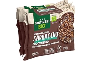 Santiveri - Tortitas de Arroz y Sarraceno con Chocolate Negro BIO - 3x37g
