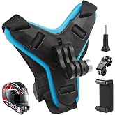 GZcaiyun Motorcycle Helmet Mount, Adjustable Motorcycle Helmet Strap Mount, Adjustable Camera Mount Motorcycle Helmet Compati