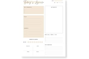 Scribble & Dot® Daily Planner Pad - 140gsm Desk Pad 52 Thick Pages - Perfect Daily Planner Pad for the Busy Individual | Includes Tear off List