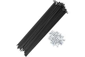 HEROFFIX 36 Set 12G Bicycle Spoke 12G Bike Wheel Spokes 45 Steel Black