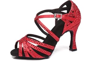 MINITOO Donna Ballo Scarpe con Strass Sposa Matrimoni Serata Sandali con Tacco