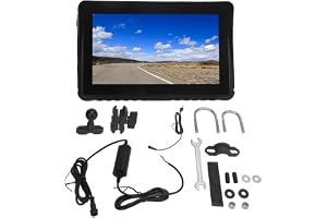 Luocute Motorcycle Navigation, 7in HD IPS CarPlay Airplay ＆ Android Auto, IPX7 Waterproof Navigation Bluetooth Wireless Control, Ideal for Motorcycle Motorbike